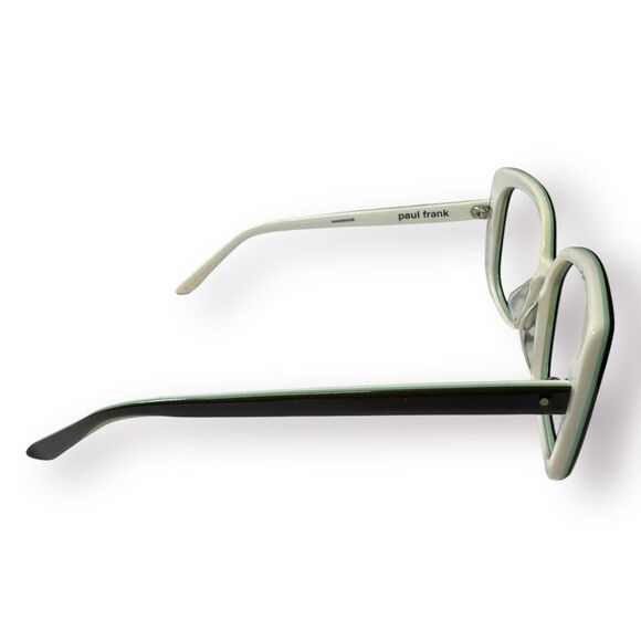 Paul Frank Cat Eye Eyeglasses Teal Multi Color Handmade Frames 138mm - Picture 5 of 10